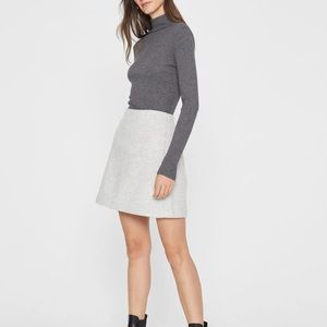 Club Monaco Grey Plaid Wool Mini Skirt Size 8